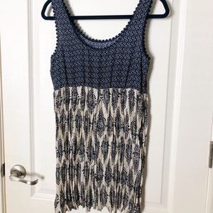 Navy Paisley Patterned Dress (size: small)